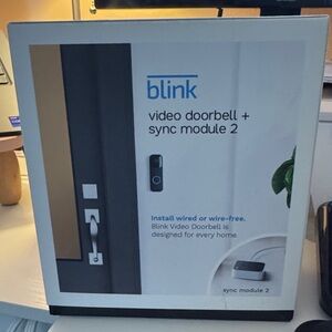 Blink Video Doorbell + Sync Module 2 - Black
